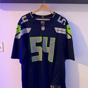 Nike Men's Seahawks Jersey - Blue and Green